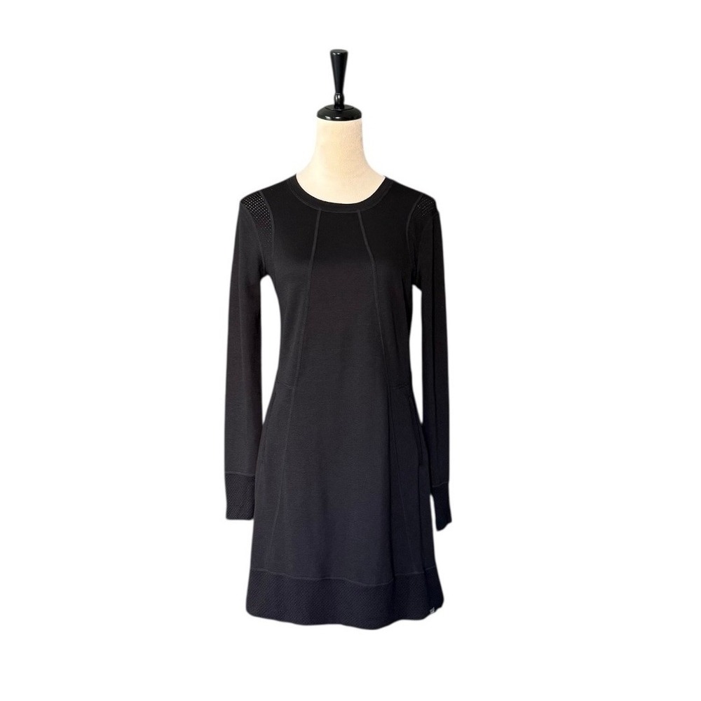 Title Nine Wool Blend Long Sleeve Black‎ Sweater Dress Golf Pickleball Small